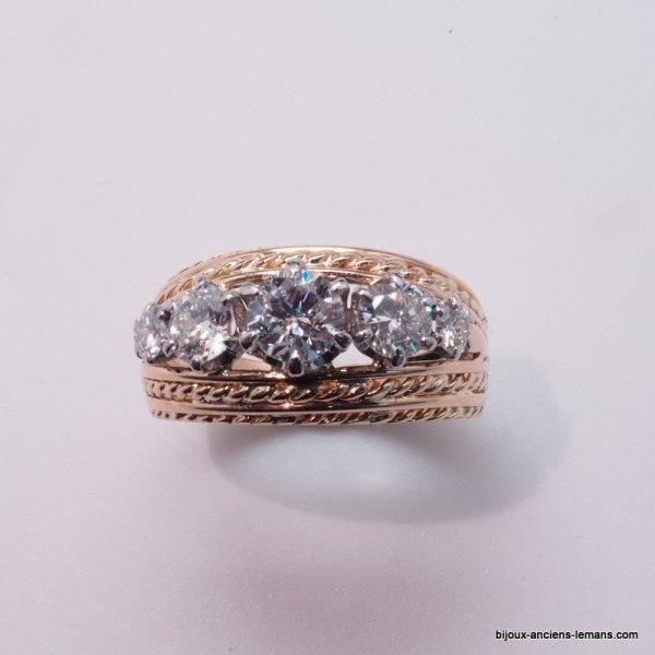 splendide bague des ann es 50 sertie de diamants